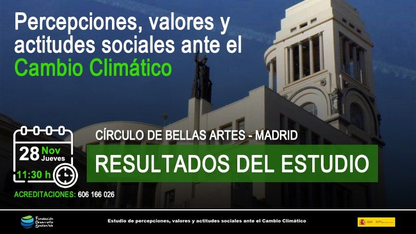 28 11 2019 - FDS presentará en el Círculo de Bellas Artes los resultados de su estudio nacional sobre Cambio Climático